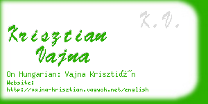 krisztian vajna business card